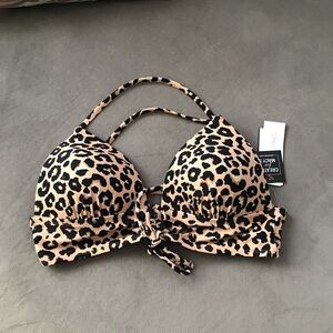 Salt & Cove Multi-Color Leopard Animal Print Bikini Top NWT